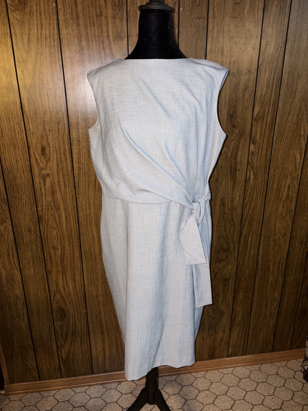 Ann Taylor Petite Light Gray Textured Dress